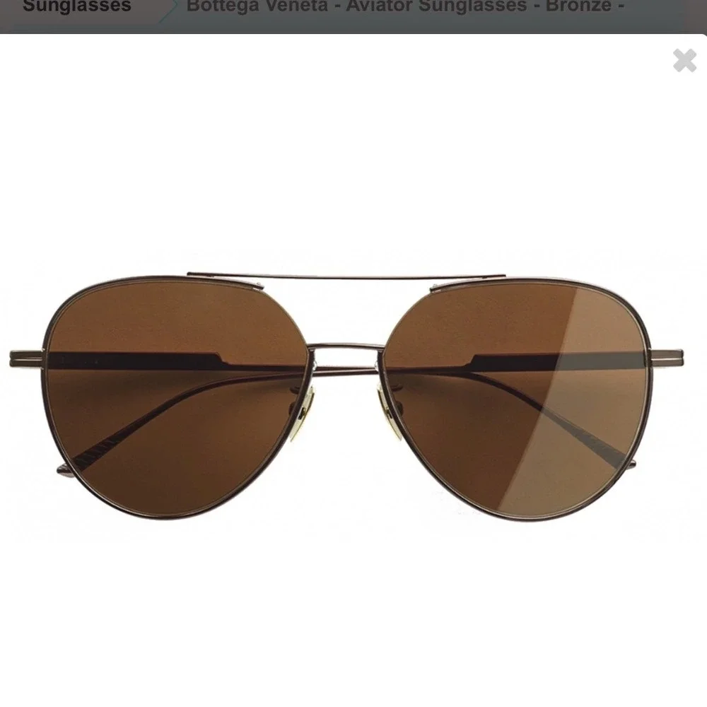 Bottega Veneta  Brown Aviator Sunglasses Made in Italy